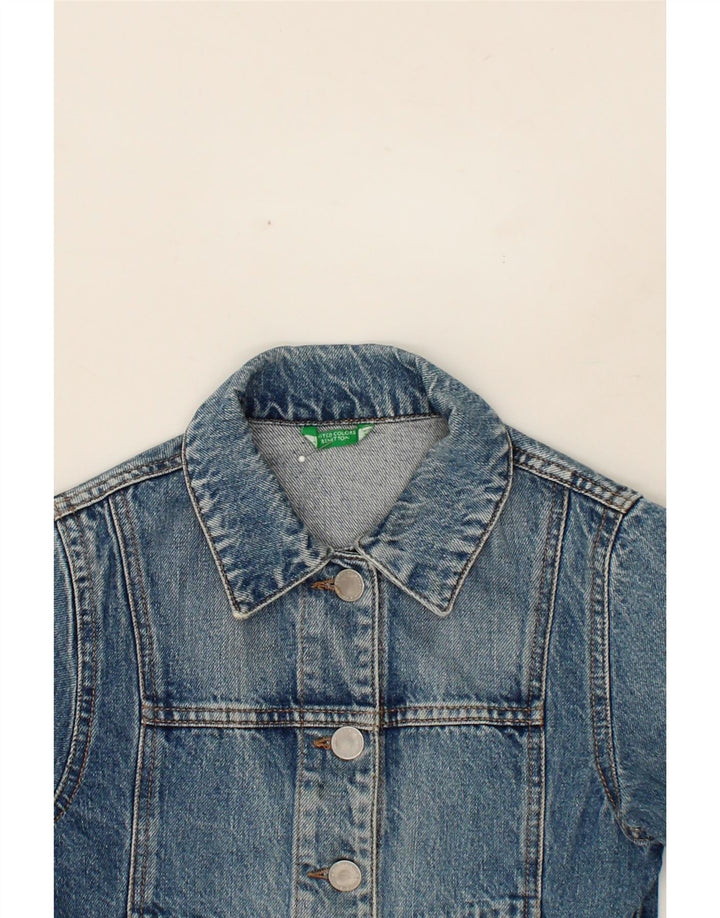 BENETTON Girls Denim Jacket 2-3 Years Black Vintage Benetton and Second-Hand Benetton from Messina Hembry 