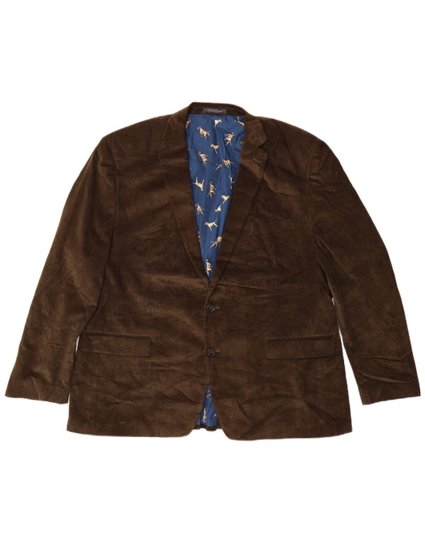 RALPH LAUREN Giacca blazer a 2 bottoni vestibilità regolare da uomo UK 48 4XL Cachi