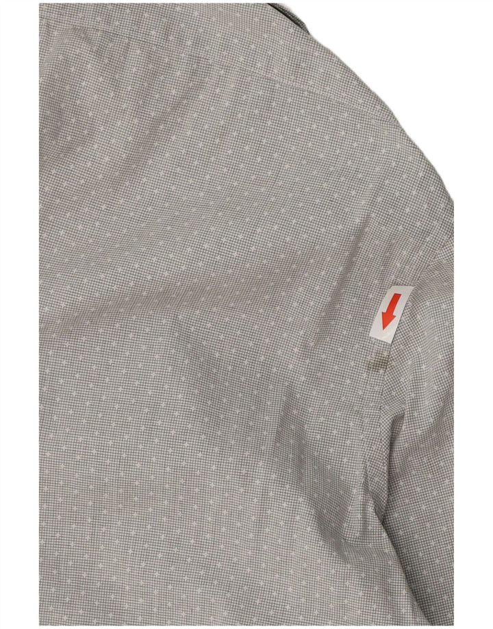 CALVIN KLEIN Camicia slim fit da uomo taglia 15 cotone maculato grigio medio