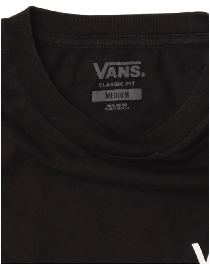 T-shirt grafica da uomo con vestibilità classica VANS, cotone medio nero
