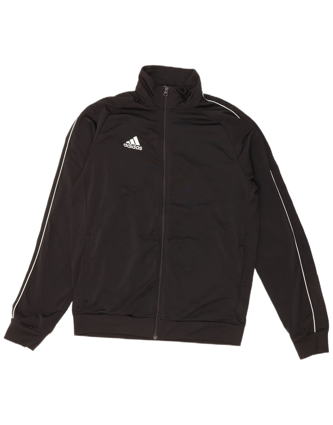 Giacca da ginnastica da uomo Adidas Large nera in poliestere