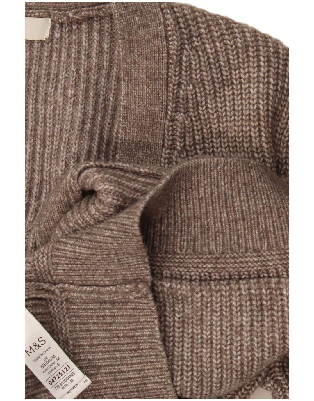 Maglione cardigan oversize da donna Marks & Spencer UK 14 Grigio medio chiazzato