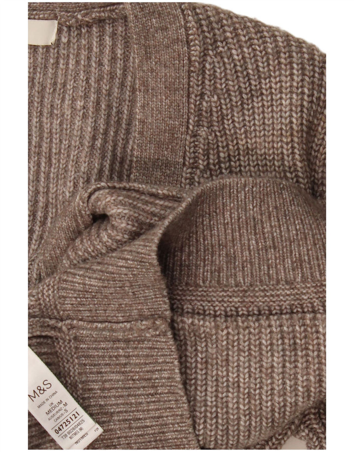 Maglione cardigan oversize da donna Marks & Spencer UK 14 Grigio medio chiazzato