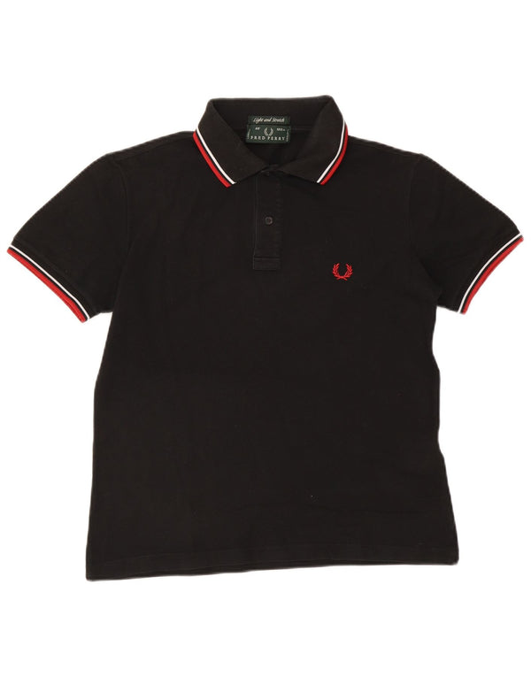 Polo da uomo Fred Perry piccola in cotone a righe nere