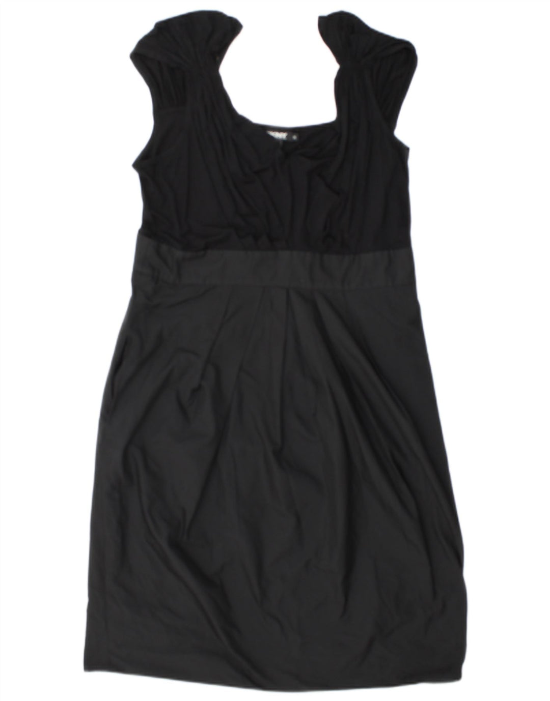 Abito a trapezio da donna Dkny US 14 XL in viscosa color block nero