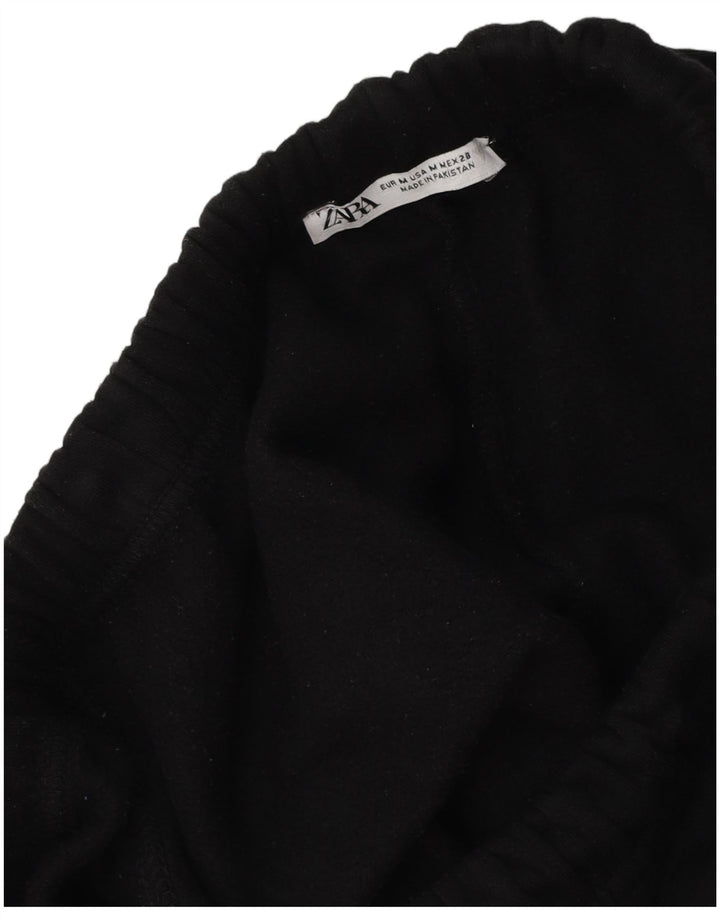 Pantaloni da tuta cargo da donna a vestibilità ampia Zara UK 12 medi neri