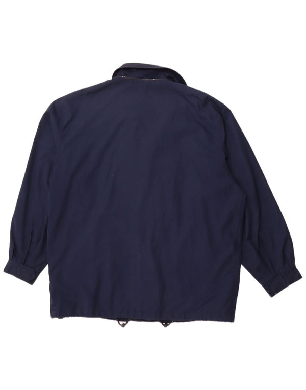 Giacca antipioggia da uomo FILA UK 40 Large in poliestere blu navy