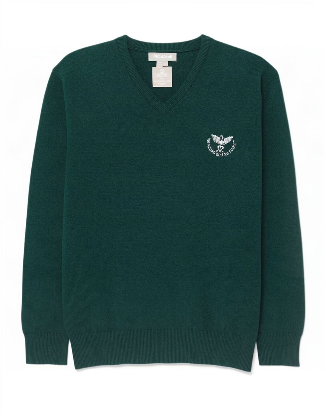 Lyle & Scott Maglione da uomo con scollo a V 2XL Lana verde