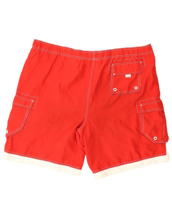 MOSSIMO Pantaloncini da bagno da uomo XL Rosso Colourblock Poliestere