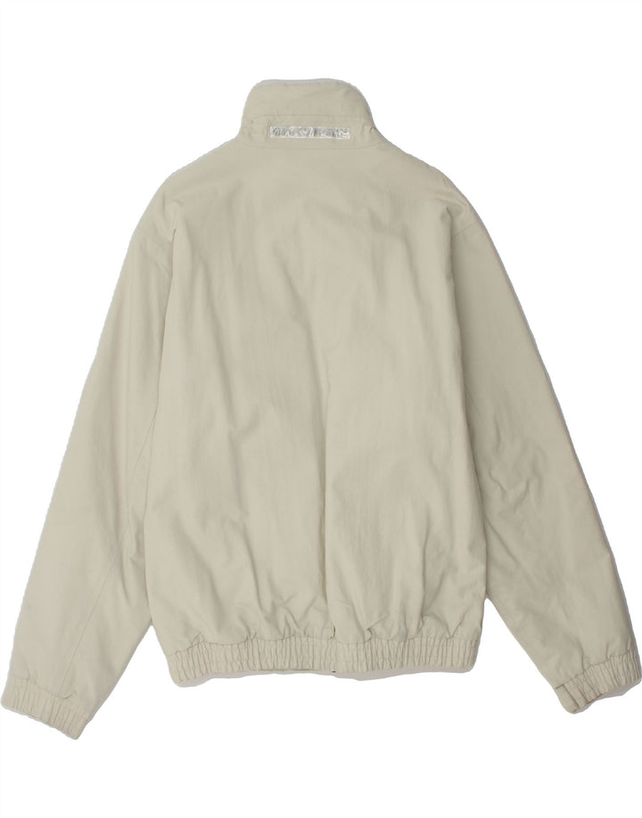 SLAM Mens Bomber Jacket IT 50 Large Beige Nylon Vintage Slam and Second-Hand Slam from Messina Hembry 