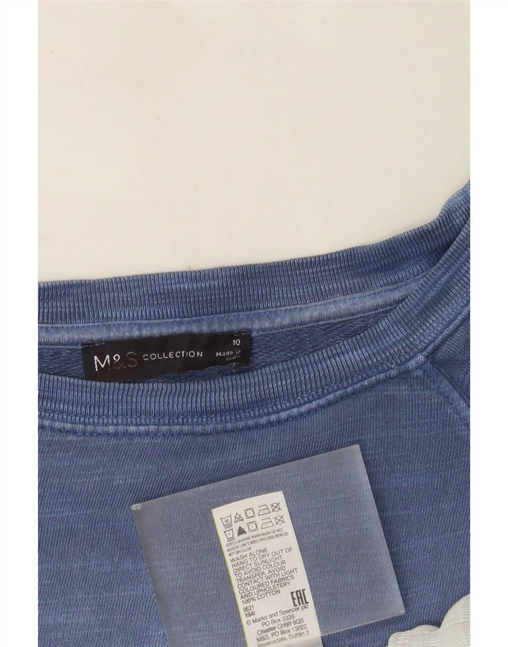 Felpa da donna Marks & Spencer UK 10 Small Blue Colourblock