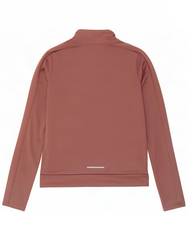Top della tuta pullover con zip e collo Nike Dri Fit da donna UK 6 XS Rosa