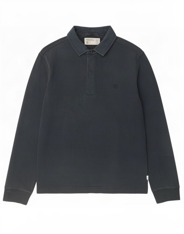 Polo Timberland da uomo a maniche lunghe con vestibilità regolare, grande in cotone blu navy