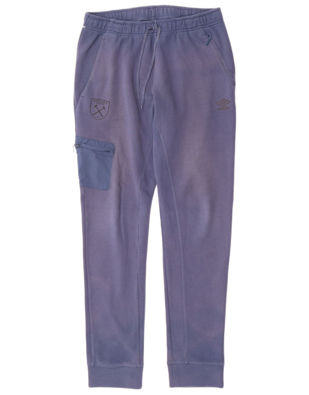Pantaloni da tuta cargo Umbro da uomo, pantaloni da jogging, grandi, in cotone blu