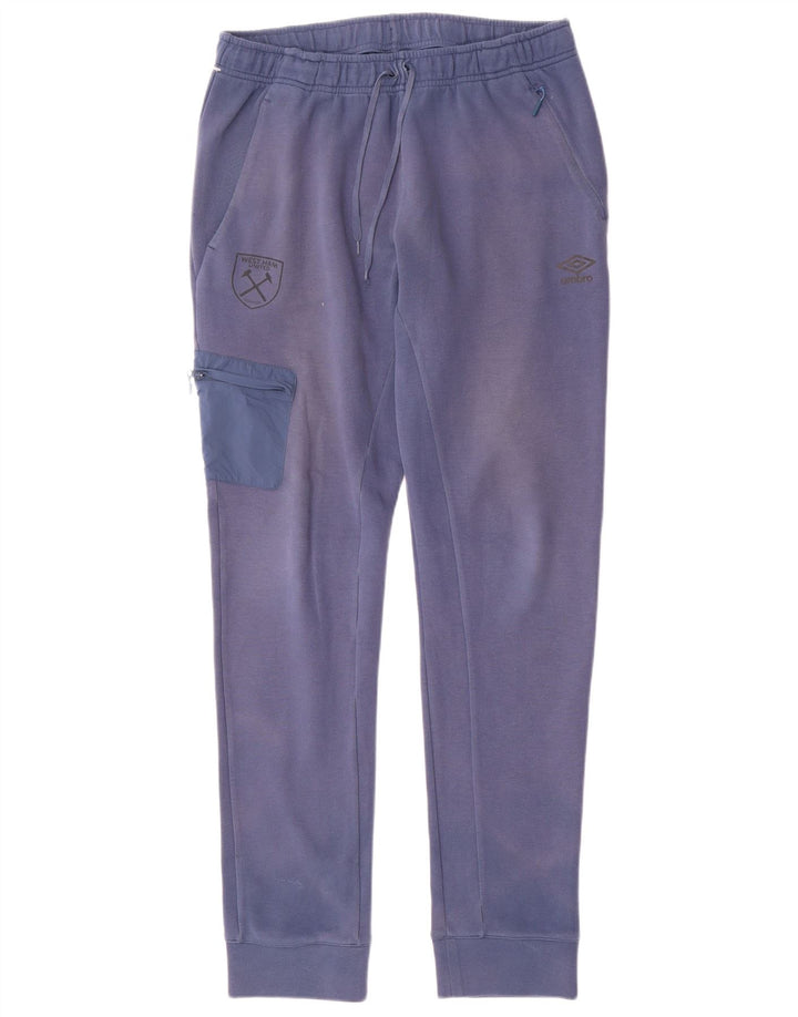 Pantaloni da tuta cargo Umbro da uomo, pantaloni da jogging, grandi, in cotone blu