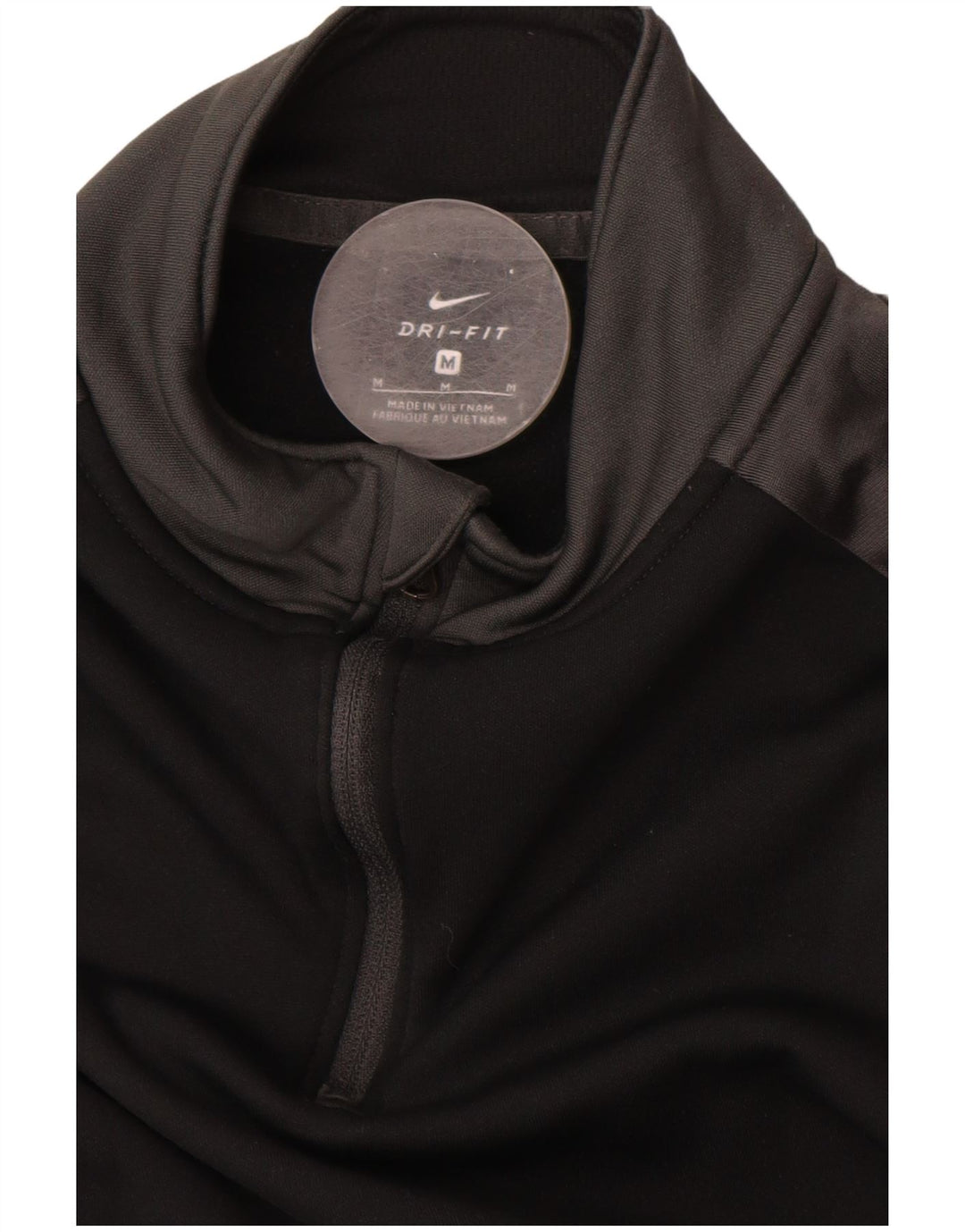 Top della tuta pullover Nike Dri Fit da uomo, poliestere color block medio nero