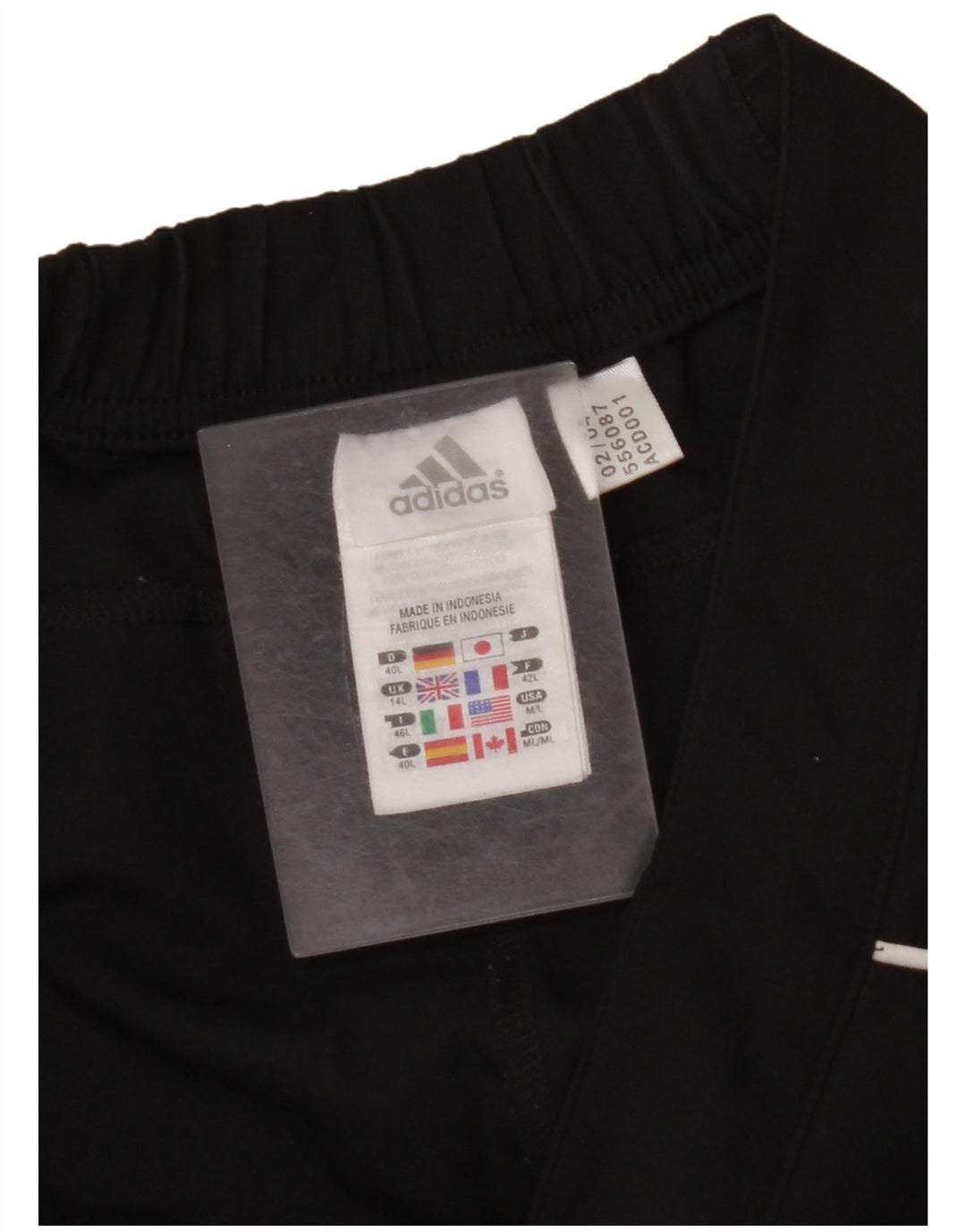 Pantaloni da tuta da donna ADIDAS UK 14 poliestere nero medio