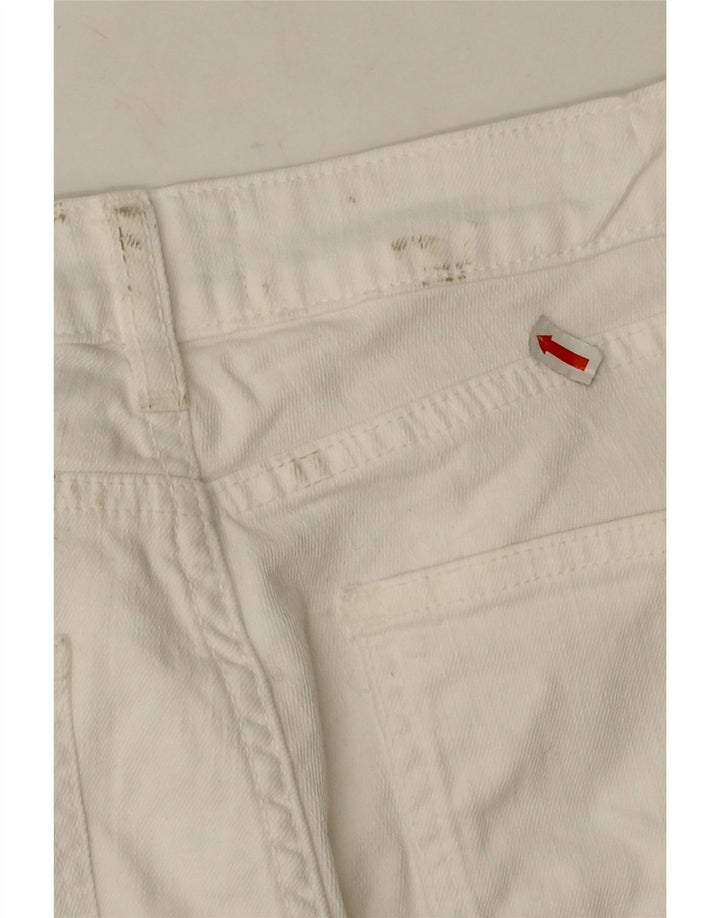 Jeans Capri da donna Fat Face UK 12 Medio W28 L20 Cotone bianco