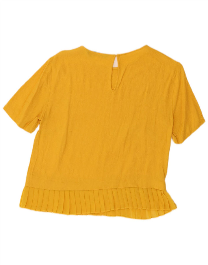 Top corto in camicetta corta da donna Zara UK 12 giallo medio