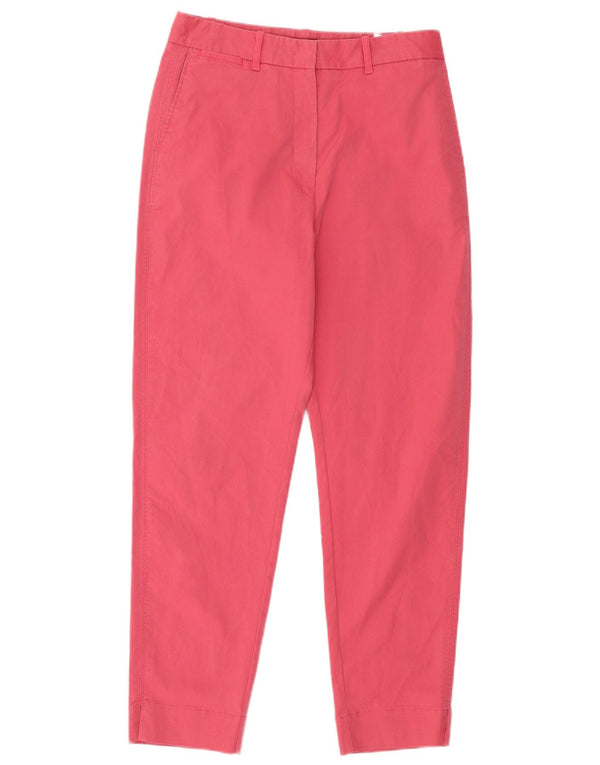 Marks & Spencer Womens Tapered Chino Trousers UK 10 Small W28 L27 Pink
