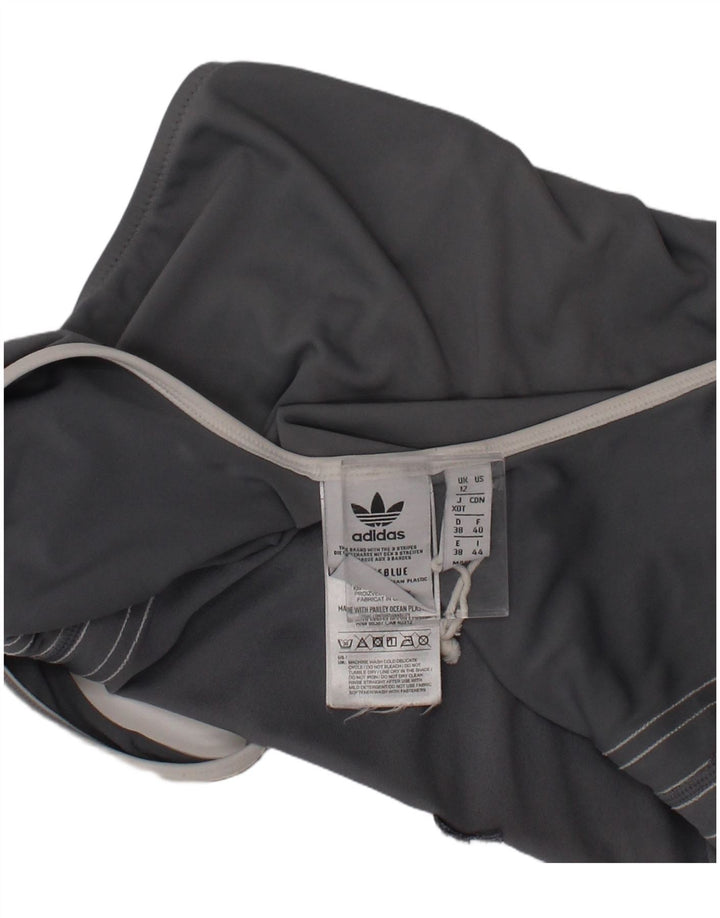 Costumi da bagno da donna Adidas UK 12 Sport in poliestere grigio medio