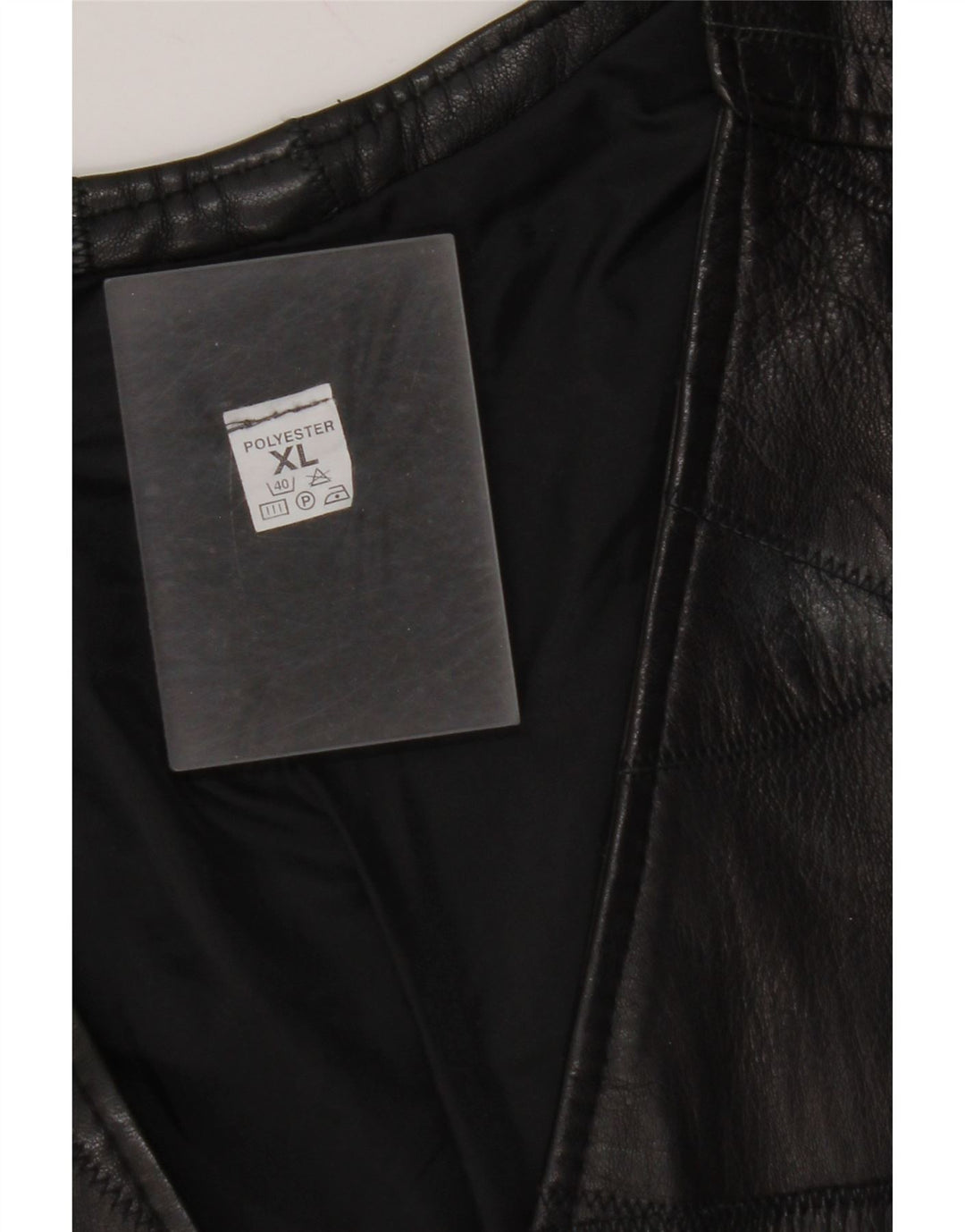 Gilet in pelle da uomo VINTAGE XL Nero