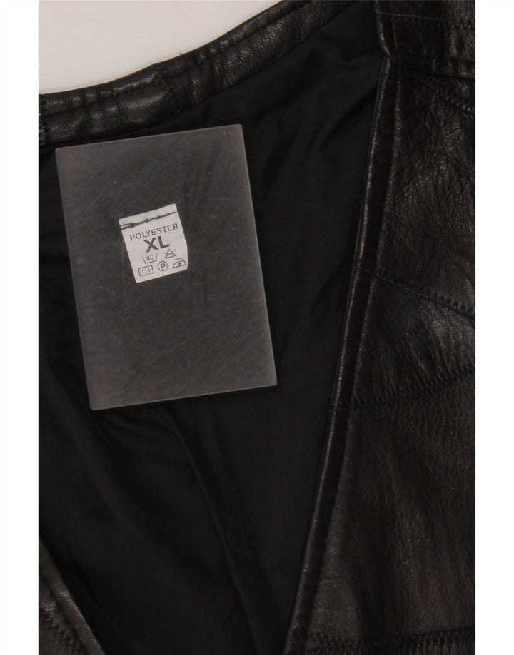 Gilet in pelle da uomo VINTAGE XL Nero