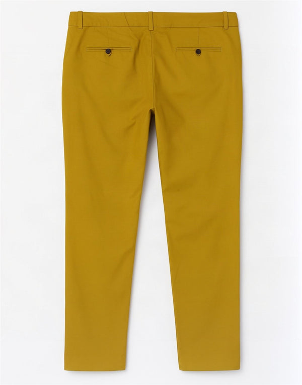 Pantaloni chino slim da donna Zara EU 42 Large W32 L27 cotone giallo