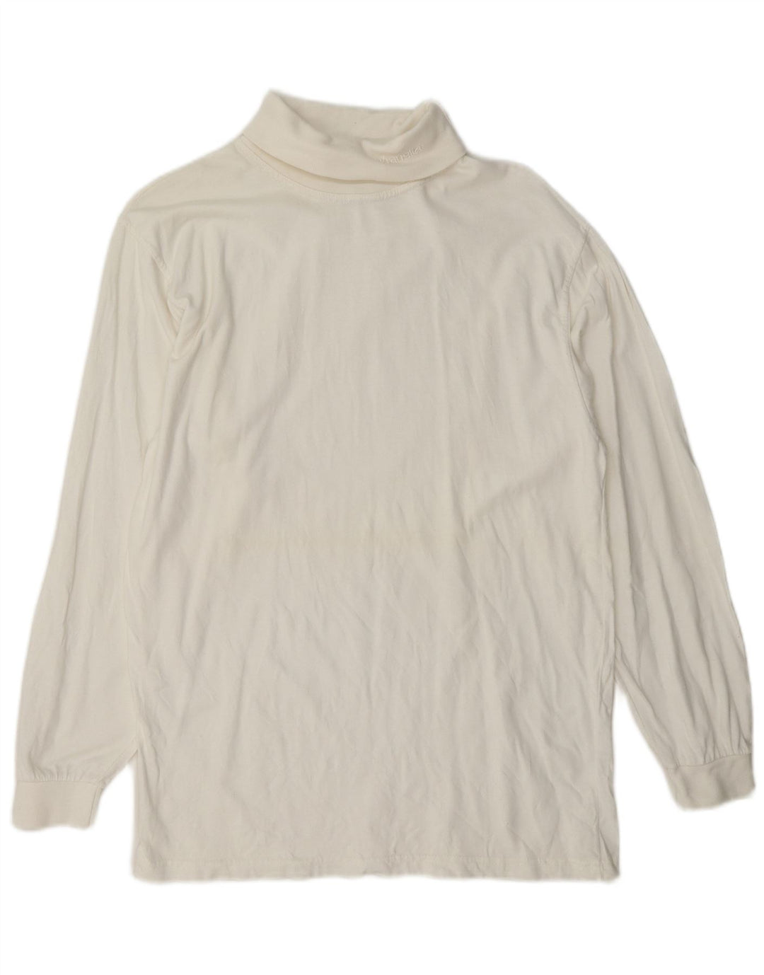 Top Wrangler da uomo con collo alto a maniche lunghe, bianco medio