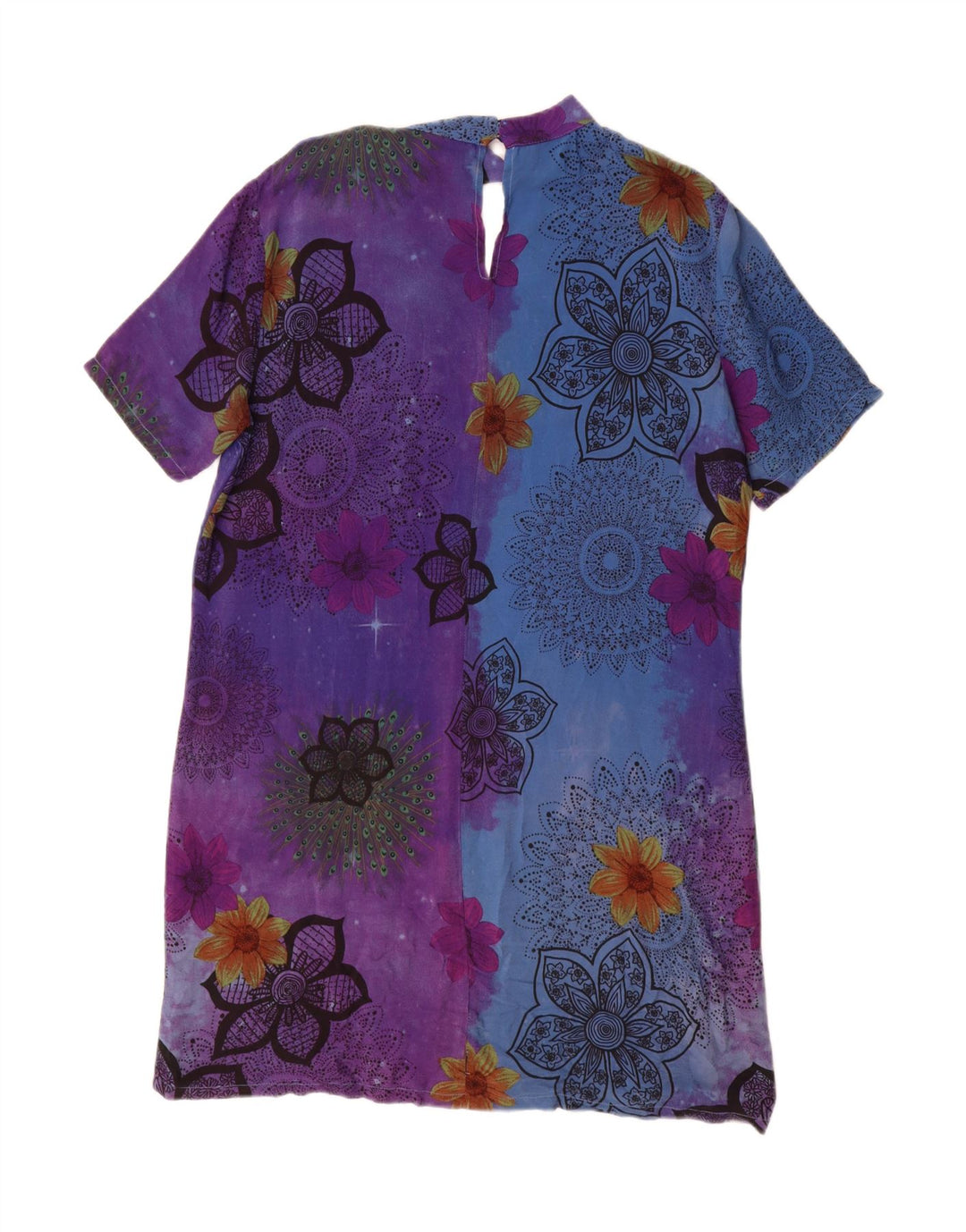 Desigual Abito a trapezio grafico da donna EU 42 Grande floreale multicolore