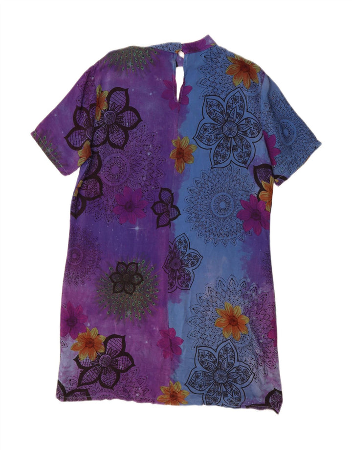 Desigual Abito a trapezio grafico da donna EU 42 Grande floreale multicolore