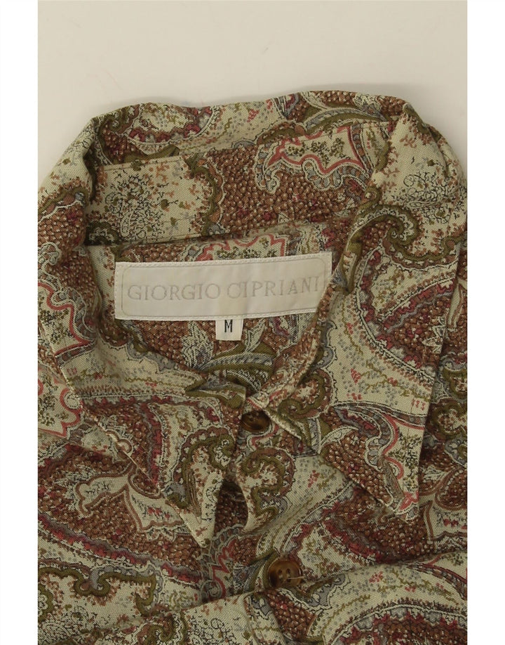 VINTAGE Mens Shirt Medium Brown Paisley Vintage Vintage and Second-Hand Vintage from Messina Hembry 