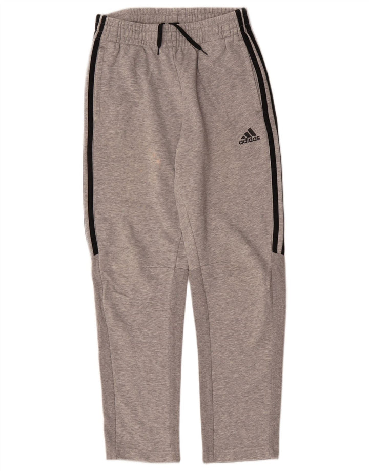 Pantaloni della tuta da ragazzo Adidas 11-12 anni in cotone grigio