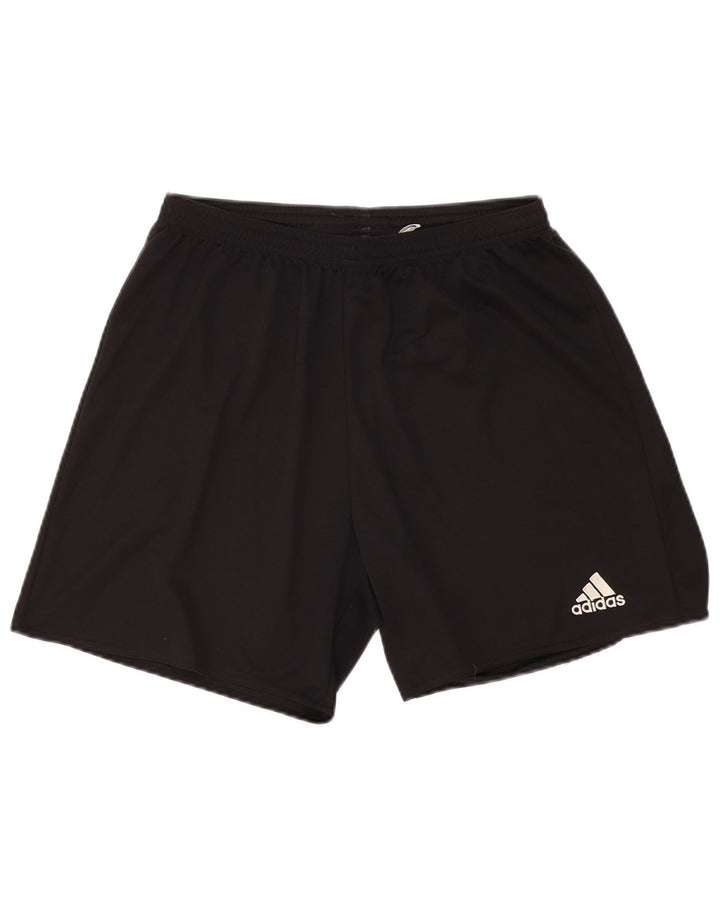 Pantaloncini sportivi Adidas Climalite da uomo grandi in poliestere nero