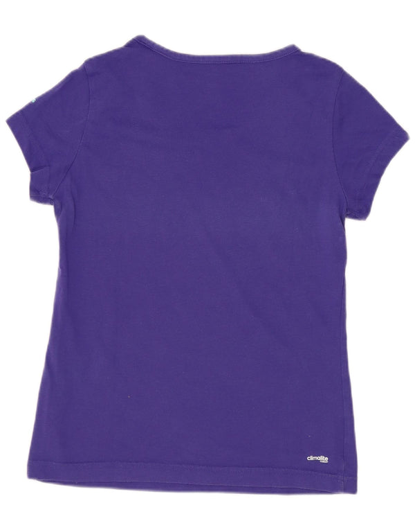 T-shirt grafica Adidas Bambina Climalite 11-12 anni in cotone viola