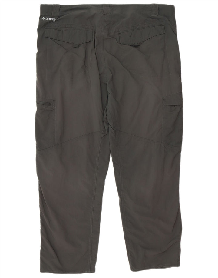 Pantaloni cargo dritti Columbia Omni-Shade da uomo W38 L27 poliestere grigio