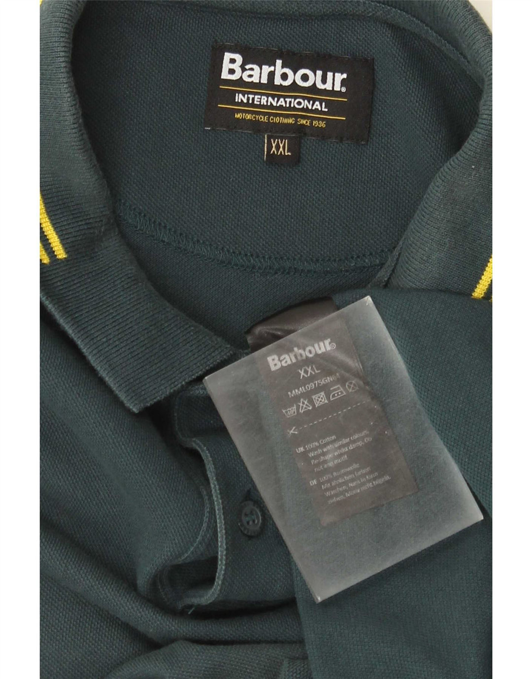 Polo da uomo Barbour 2XL in cotone verde