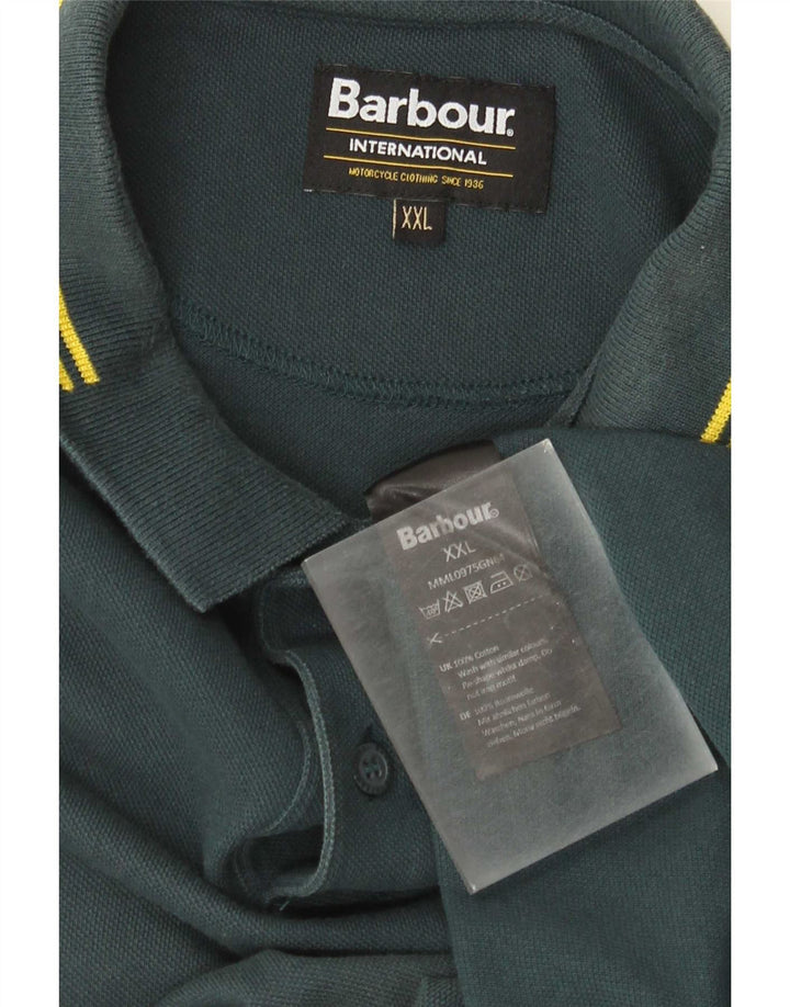 Polo da uomo Barbour 2XL in cotone verde