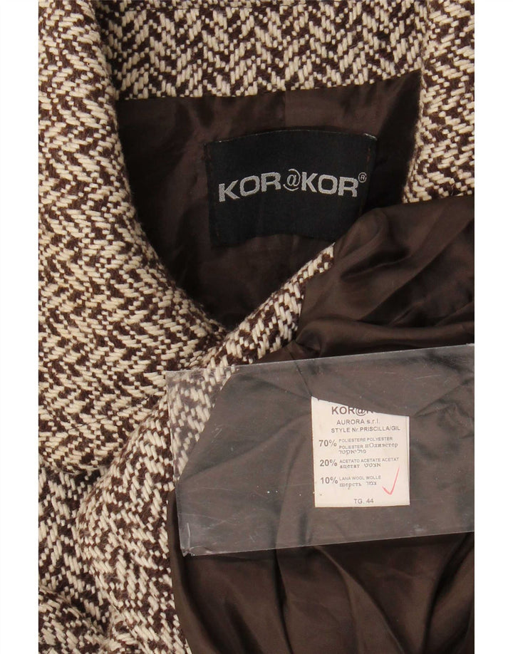 Caban da donna Kor@Kor IT 44 Poliestere a spina di pesce marrone medio