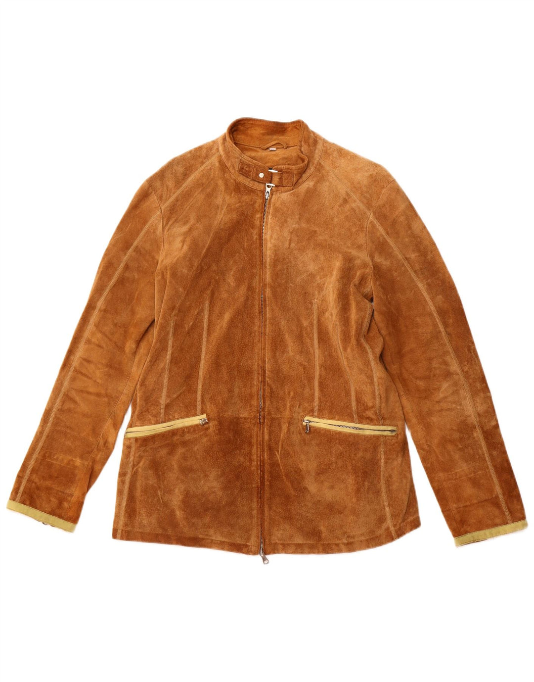 Giacca Donna Camoscio VINTAGE IT 50 XL Pelle Beige