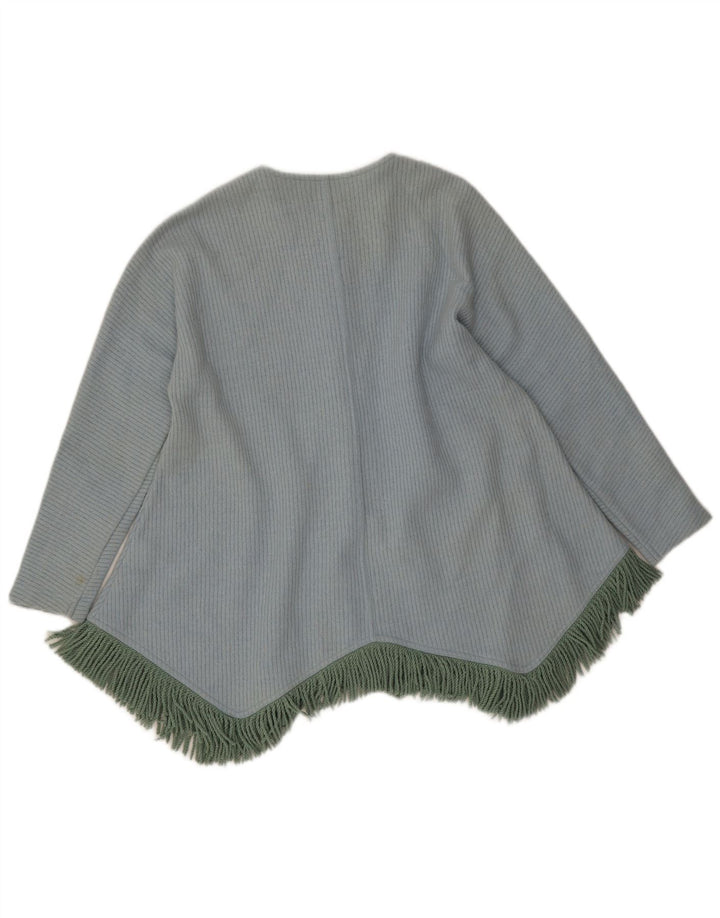 Maglione cardigan asimmetrico grafico da donna Roccobarocco IT 46 Large Blu