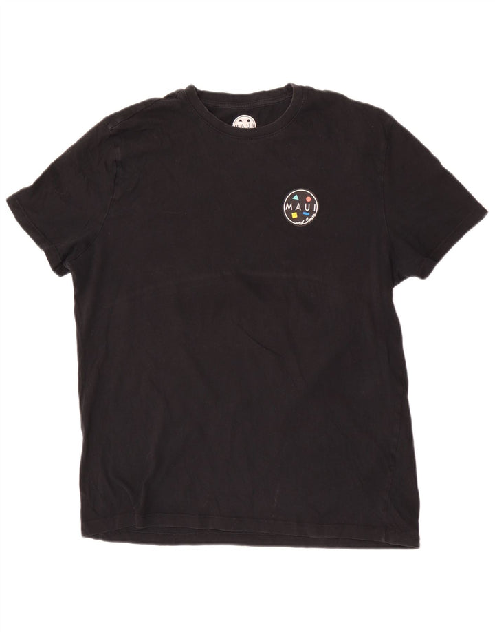 T-shirt grafica da uomo Maui and Sons, grande, nera