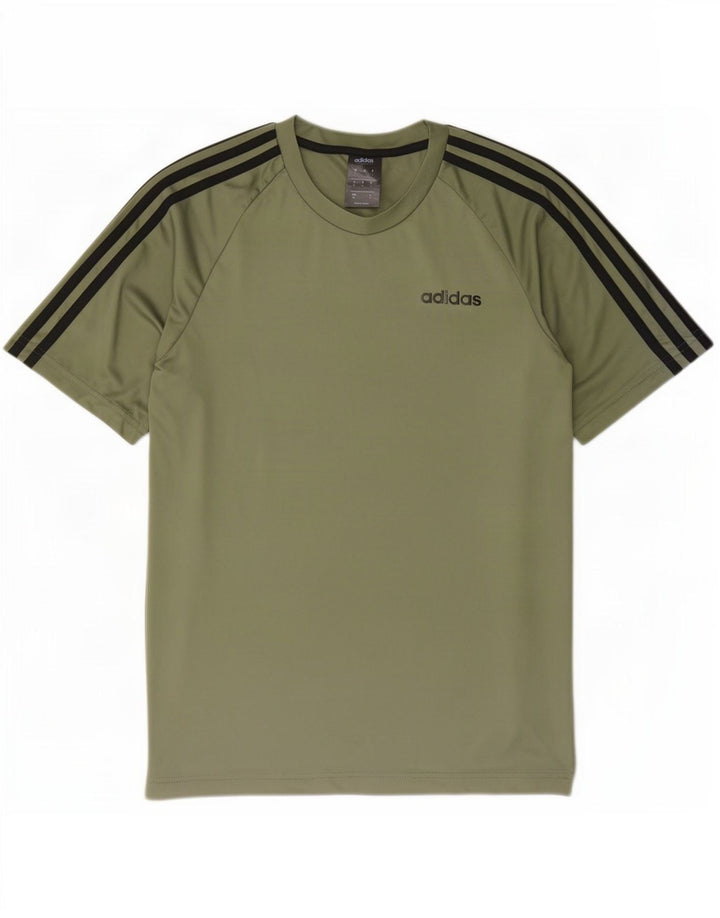 Maglietta Adidas da uomo Top Small in poliestere kaki