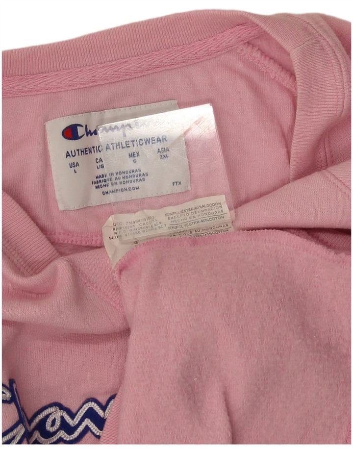 Felpa grafica da donna Champion Jumper UK 16 Large Pink Poliestere