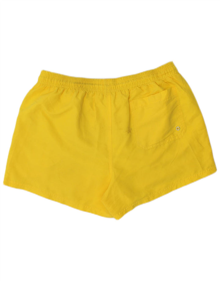 BENCH Mens Graphic Swimming Shorts XL Yellow Polyester