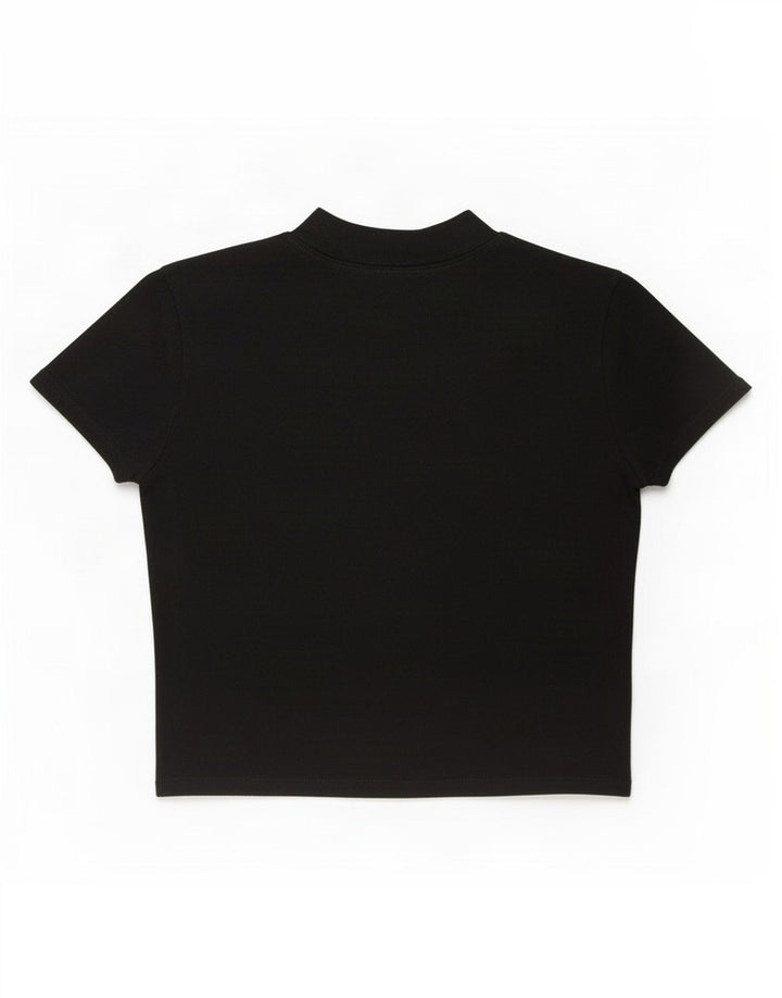 Top corto in camicetta corta da donna Zara UK 10 piccolo nero