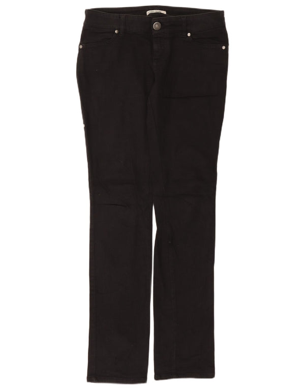 Pantaloni casual a vita bassa da donna Benetton IT 42 Medium W30 L34 Cotone Nero