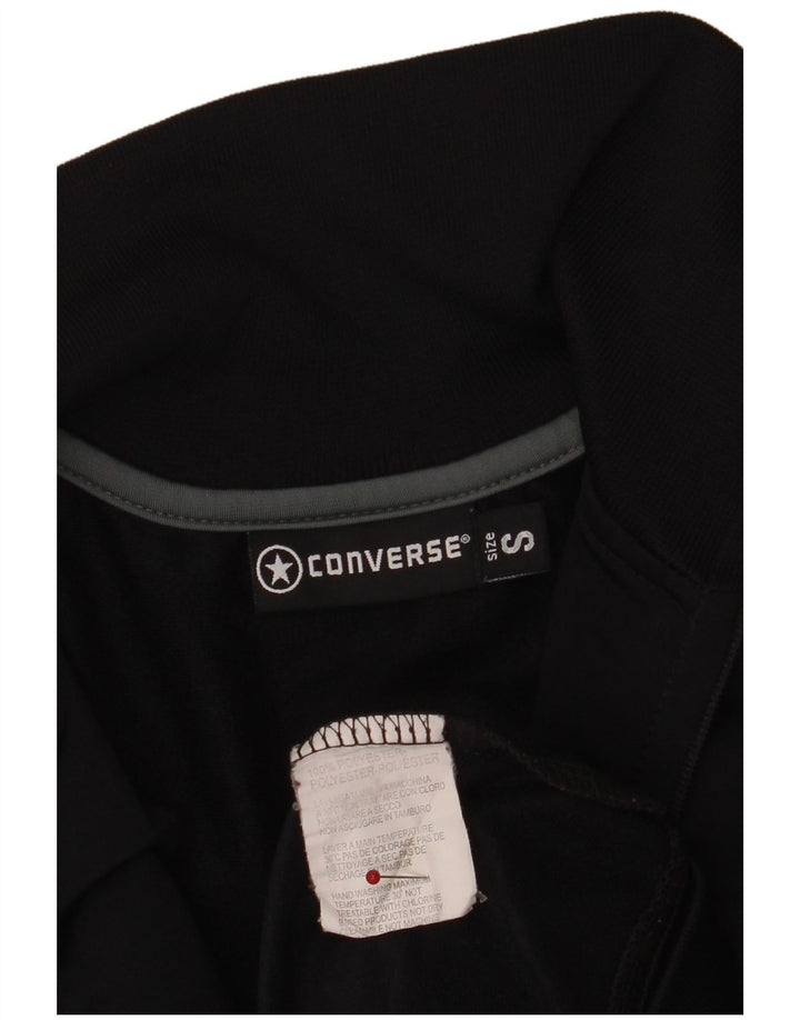 Giacca da ginnastica da uomo Converse piccola in poliestere nero