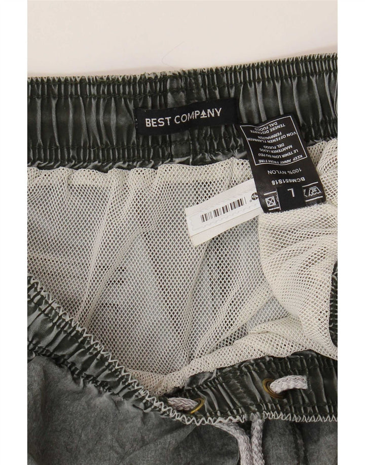 Pantaloncini da bagno da uomo Best Company, grandi, in nylon grigio