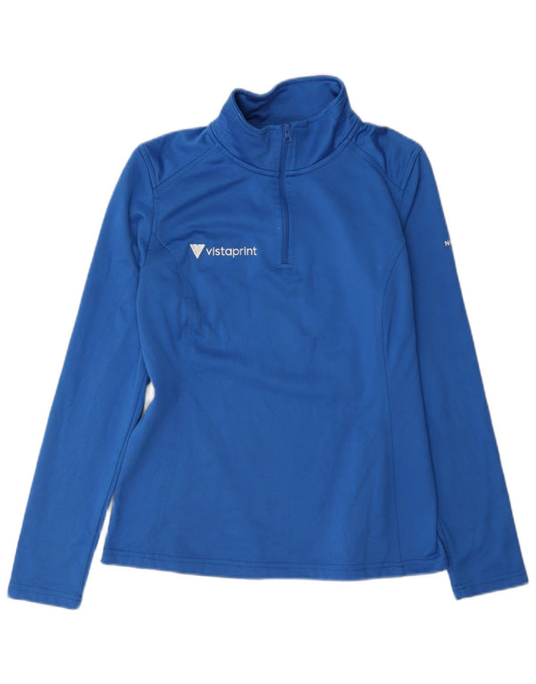 The North Face Maglia da ginnastica da donna con collo e zip, taglia UK 10, piccola, blu